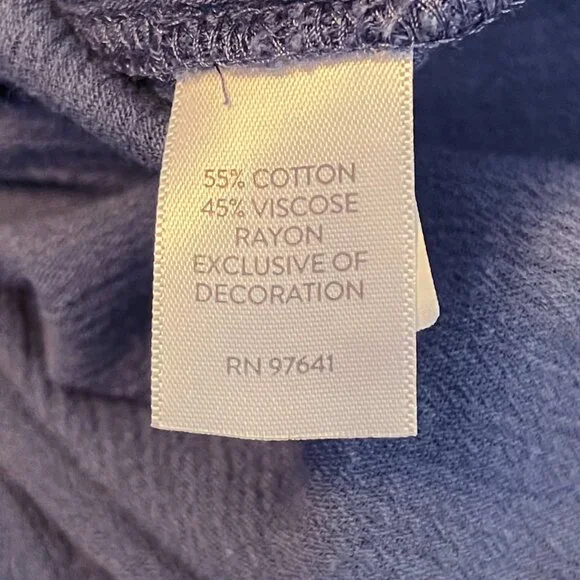 J. Jill Wildflower Embroidered 3/4 Sleeves Oversized Top Size S - Picture 8 of 8